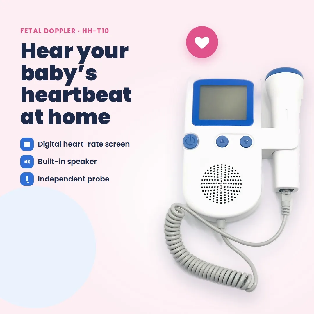 Fetal Doppler HH-T10 – Baby Heartbeat Monitor with Digital Screen & Speaker — image 2 of 6
