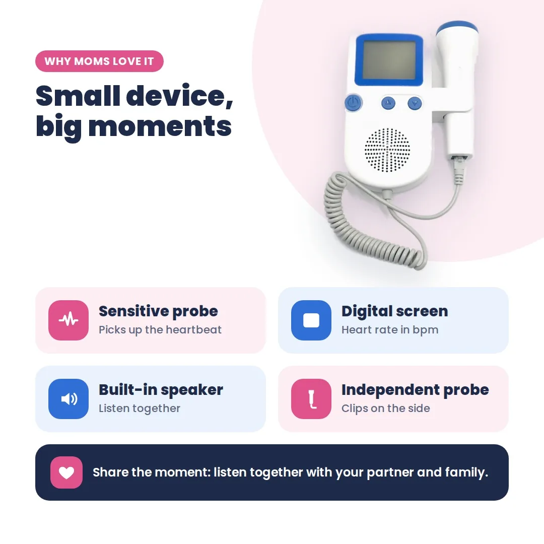 Fetal Doppler HH-T10 – Baby Heartbeat Monitor with Digital Screen & Speaker — image 4 of 6