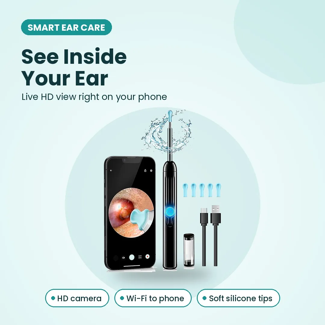Wireless Visual Ear Pick with HD Camera (Wi-Fi, 1080p, AIR-LOOK App) — image 4 of 5