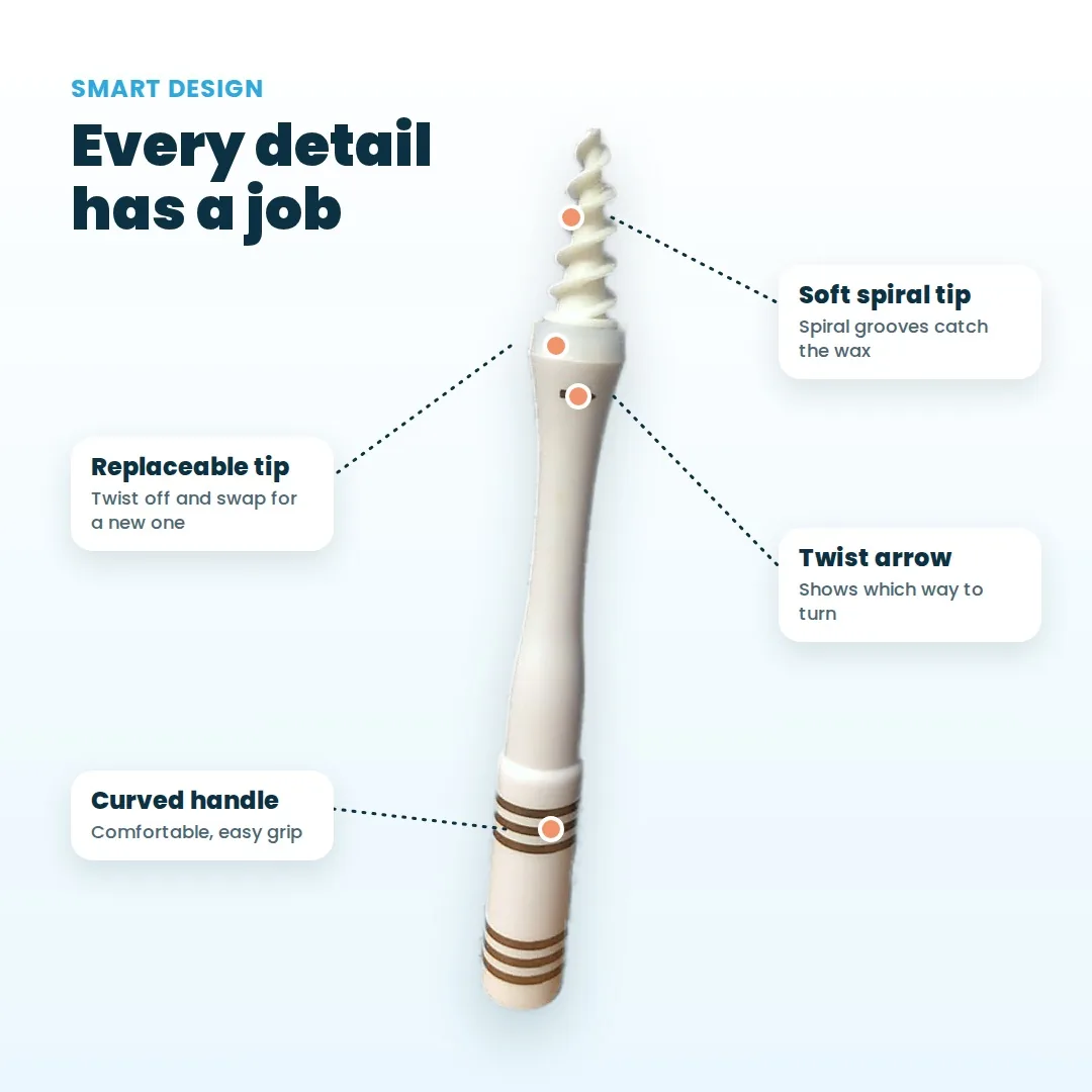 Spiral Earwax Remover Tool with Soft Twist Tip — image 3 of 6
