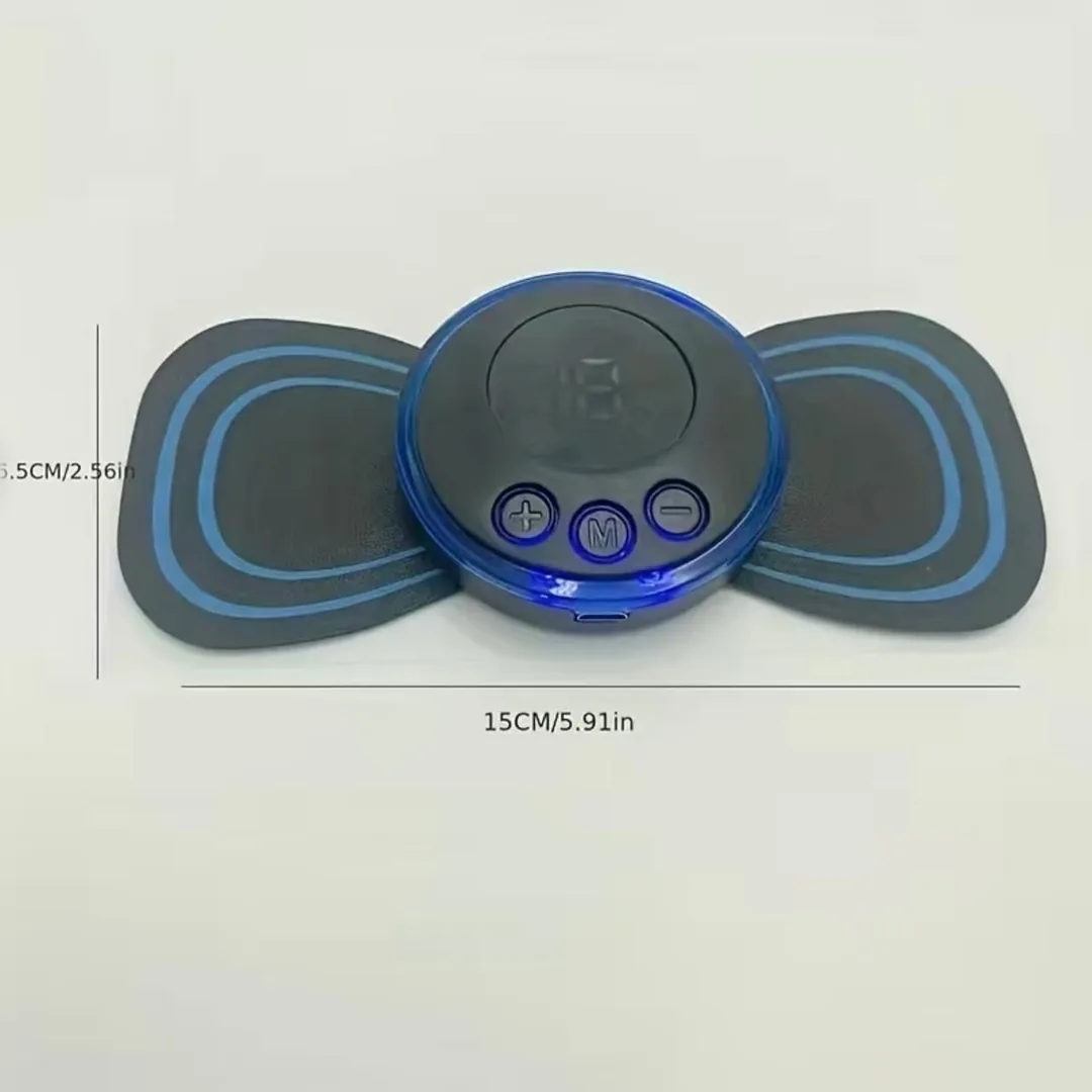 Mini EMS Butterfly Massager with LCD Display – 8 Modes, 19 Levels, Rechargeable — image 2 of 5