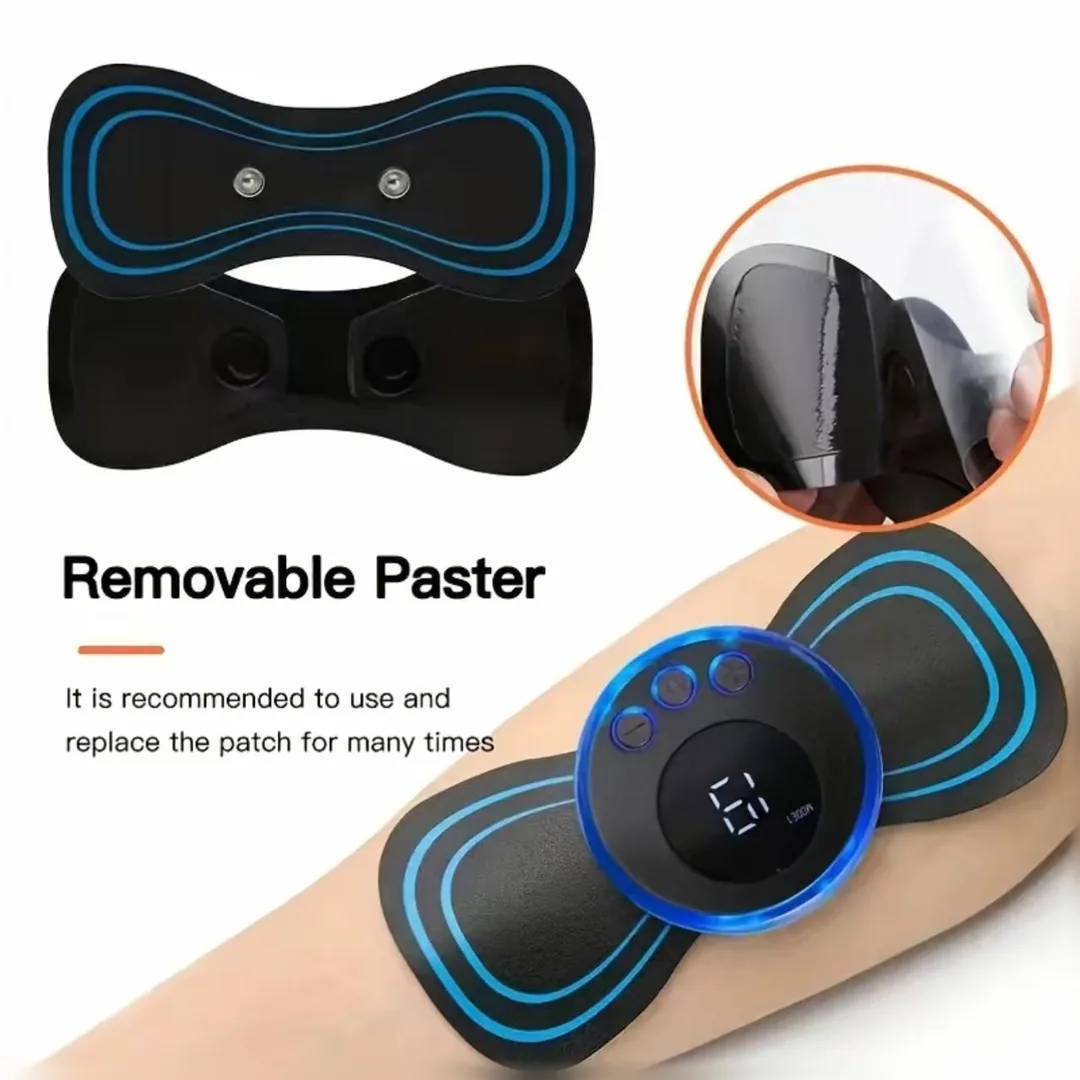 Mini EMS Butterfly Massager with LCD Display – 8 Modes, 19 Levels, Rechargeable — image 3 of 5