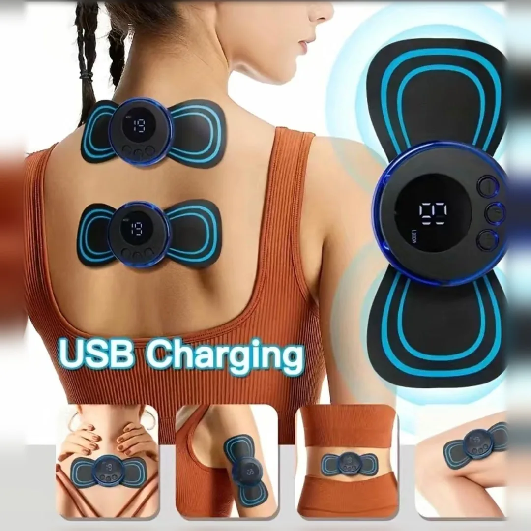 Mini EMS Butterfly Massager with LCD Display – 8 Modes, 19 Levels, Rechargeable — image 4 of 5